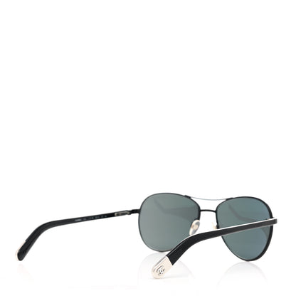 Chanel Metal Aviator CC Sunglasses 4201 Black 4 of 7