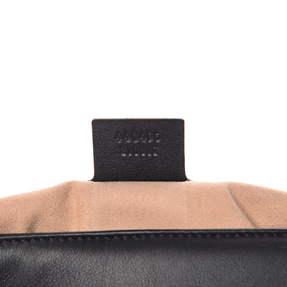 Gucci Calfskin Matelasse Medium GG Marmont Shoulder Bag Black 9 of 14