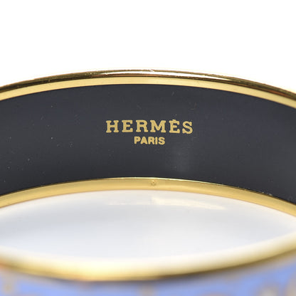 Hermes Enamel Printed Wide Moon Stars Bracelet 65 4 of 6