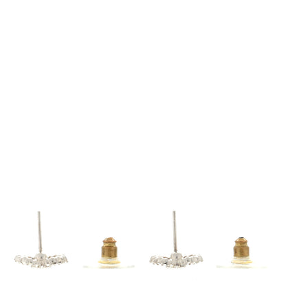 Chanel Crystal Mini CC Earrings Silver 3 of 4