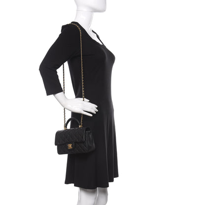 Chanel Caviar Quilted Mini Top Handle Rectangular Flap Black 2 of 9