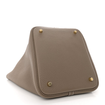 Hermes Taurillon Clemence Picotin Lock 22 MM Etoupe 4 of 10