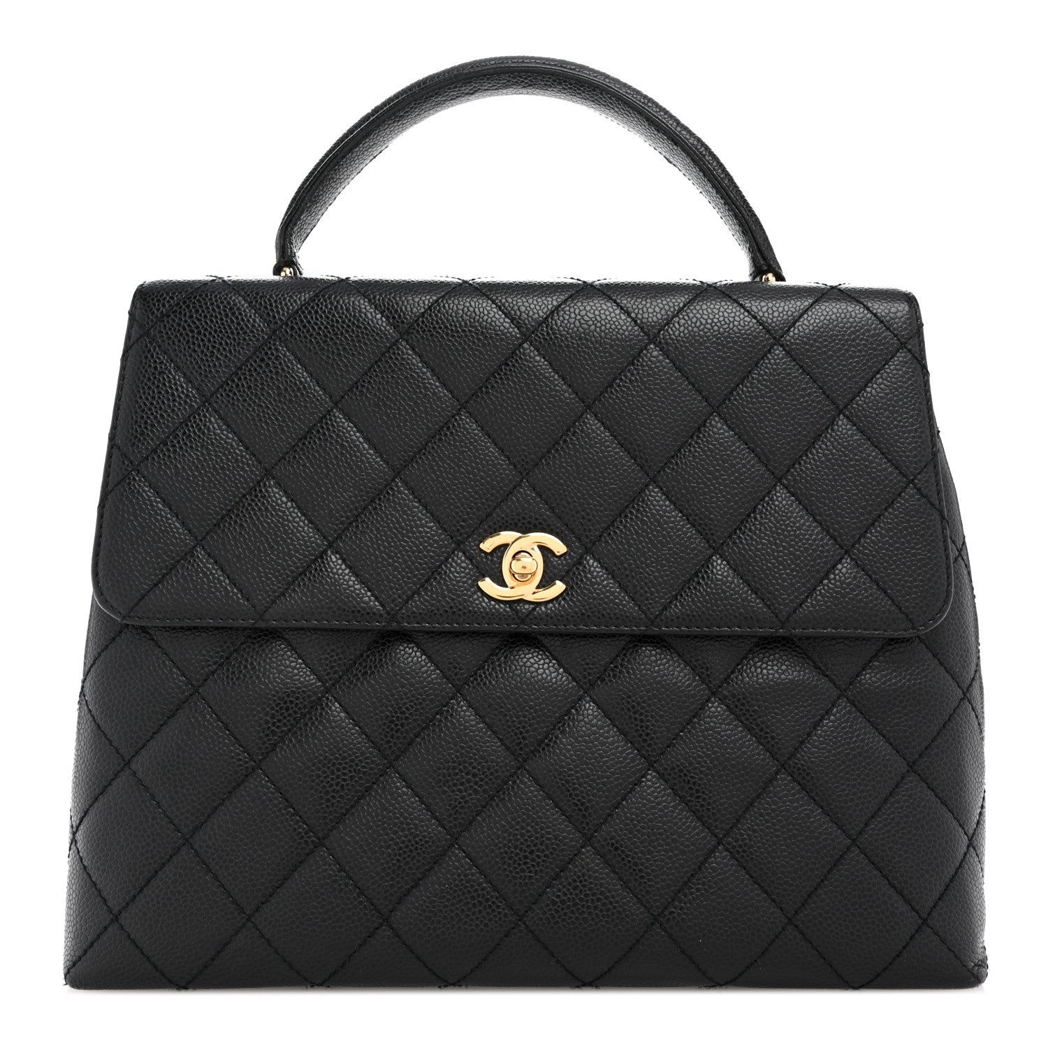 Chanel Caviar Quilted Jumbo Kelly Flap Black 1 of 13