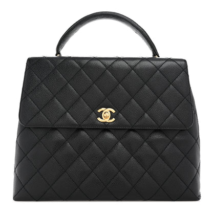 Chanel Caviar Quilted Jumbo Kelly Flap Black 1 of 13