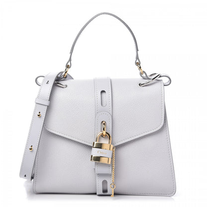 Chloe Shiny Grained Calfskin Medium Aby Day Shoulder Bag Airy Grey 1 of 8
