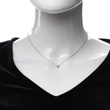 Tiffany Platinum 18K Yellow Gold Fancy Yellow Diamond .23ct Soleste Pendant Necklace 2 of 6