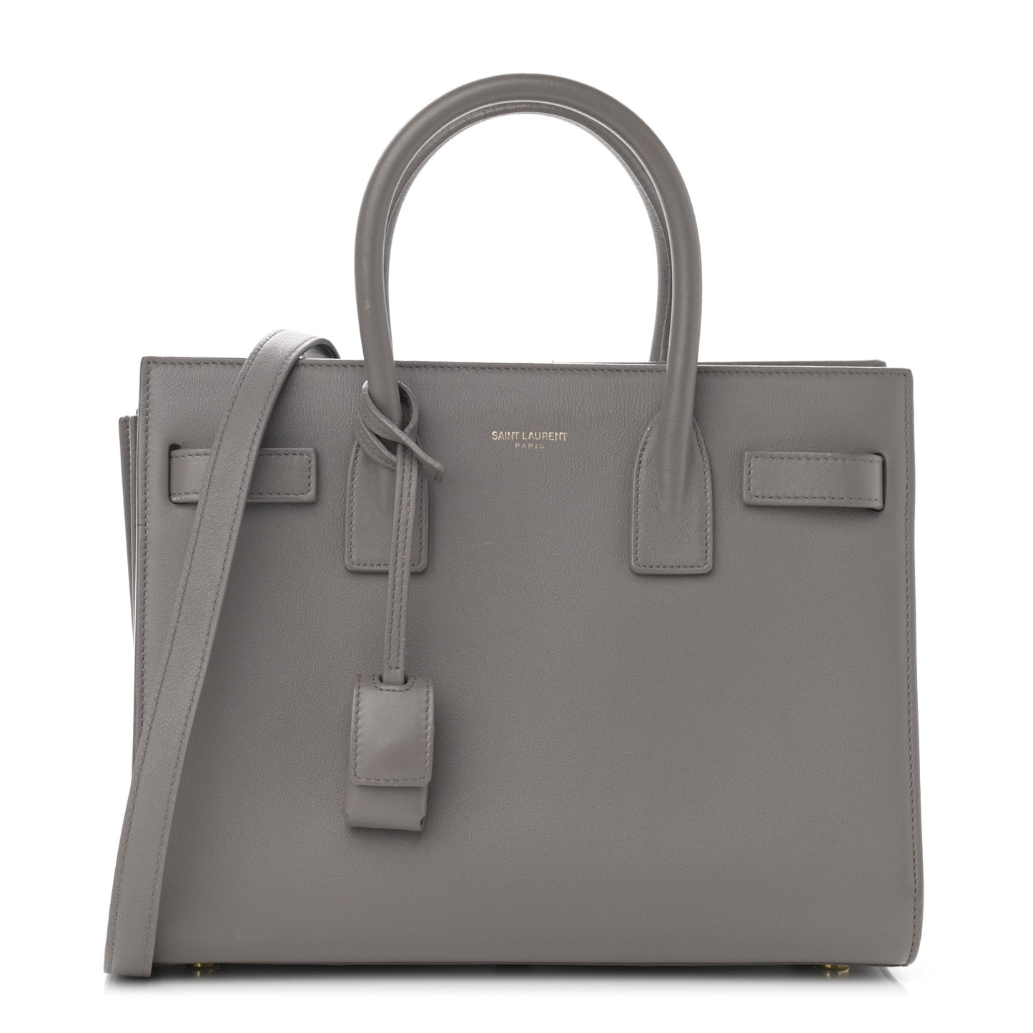 Grained Calfskin Baby Sac De Jour Fog