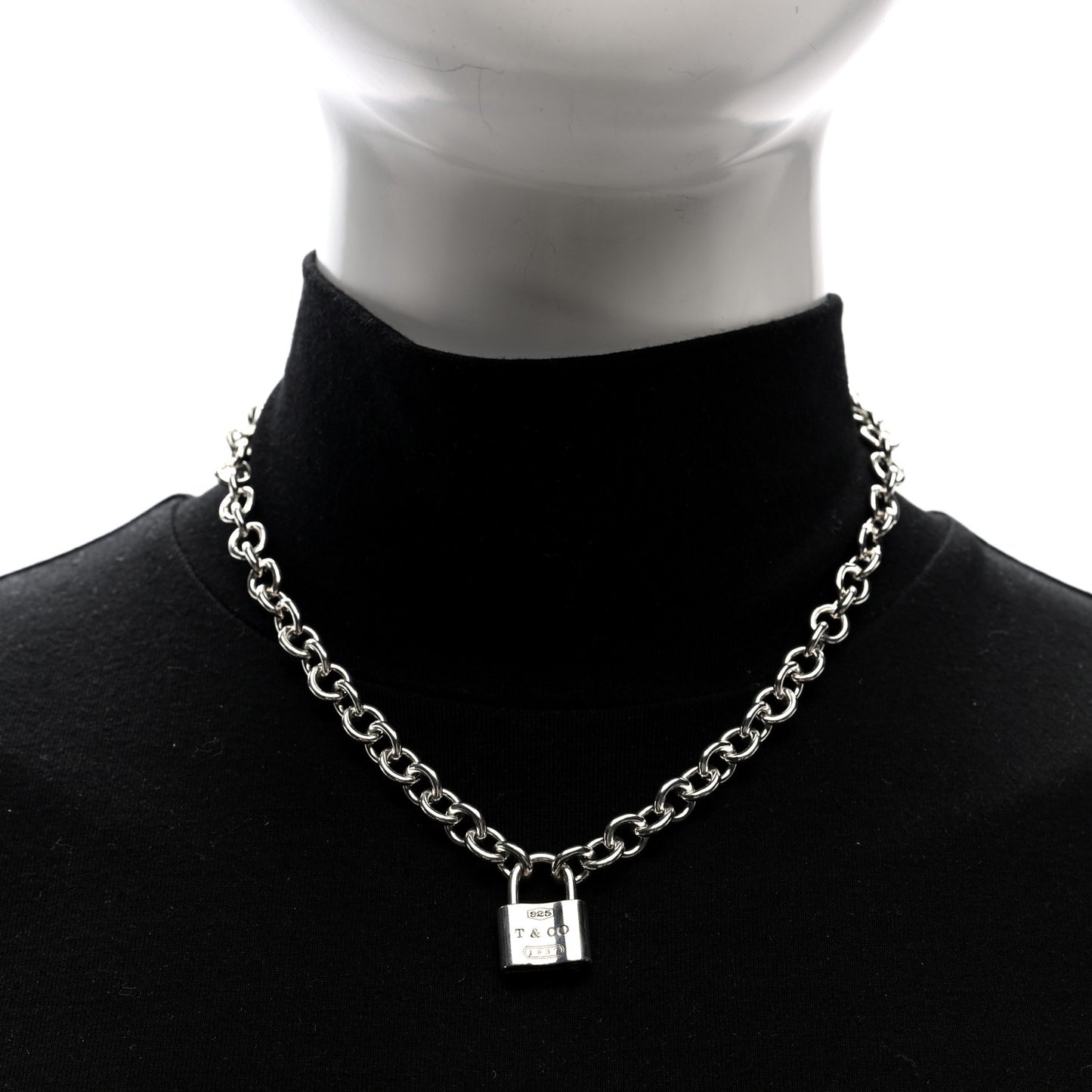 Sterling Silver 1837 Lock Charm Necklace