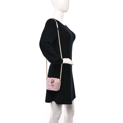 Chanel Calfskin Quilted Pearl Mini About Pearls Drawstring Bucket Light Pink 2 of 9