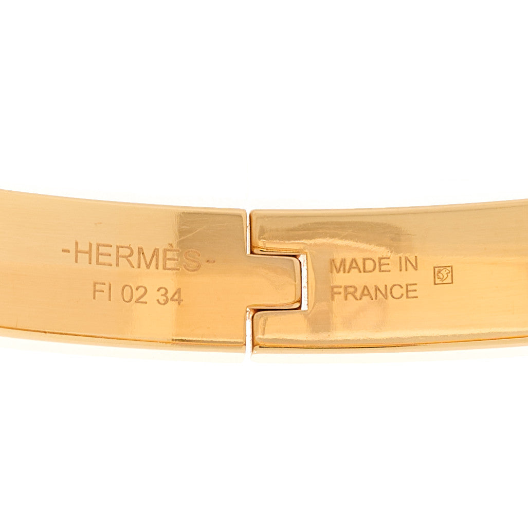 Hermes Enamel Mini Farandole Clic Chaine D'Ancre Bracelet Vert Amande 4 of 5