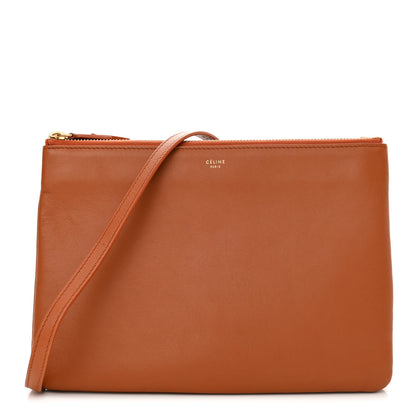 Celine Lambskin Large Trio Crossbody Bag Light Copper 1 of 14