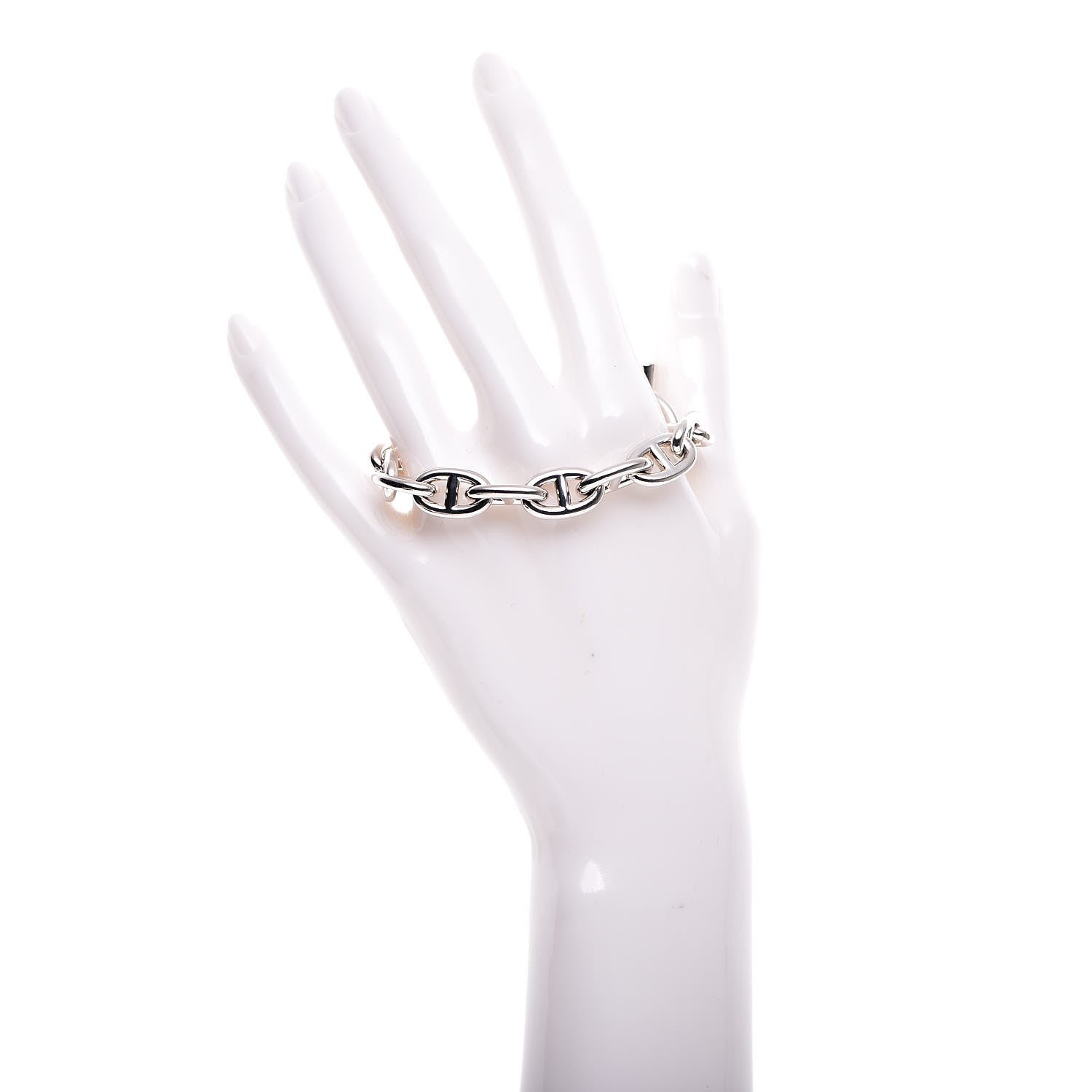 Hermes Sterling Silver Small Chaine D'Ancre Bracelet 18 2 of 6