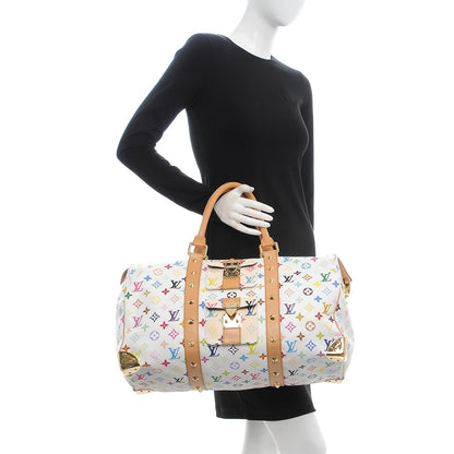 Louis Vuitton Monogram Multicolor Keepall 45 White 2 of 12