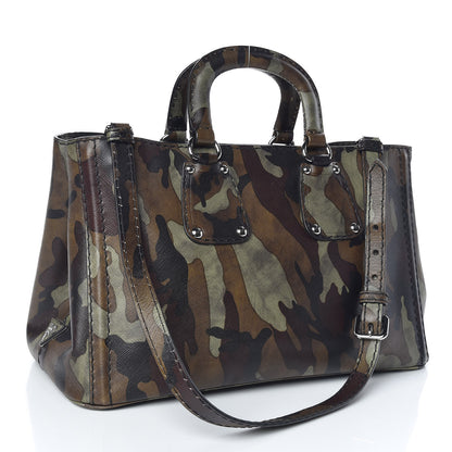 Prada Saffiano Camouflage Military Tote Mimetico 4 of 18