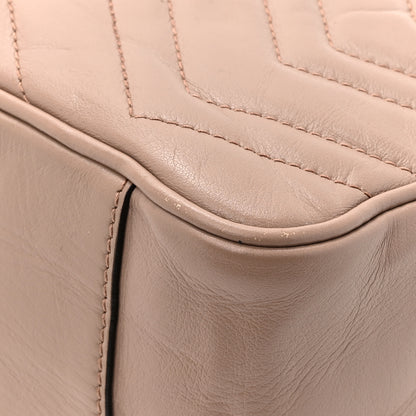 Gucci Calfskin Matelasse Medium GG Marmont Top Handle Shoulder Bag Porcelain Rose 17 of 17