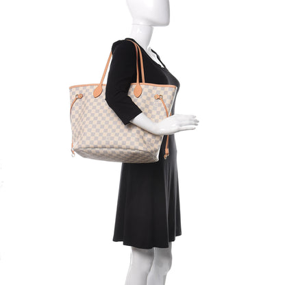 Louis Vuitton Damier Azur Neo Neverfull MM Rose Ballerine 2 of 14