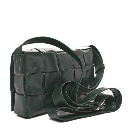 Bottega Veneta Paper Calfskin Maxi Intreccio Small Cassette Crossbody Bag Raintree 3 of 11