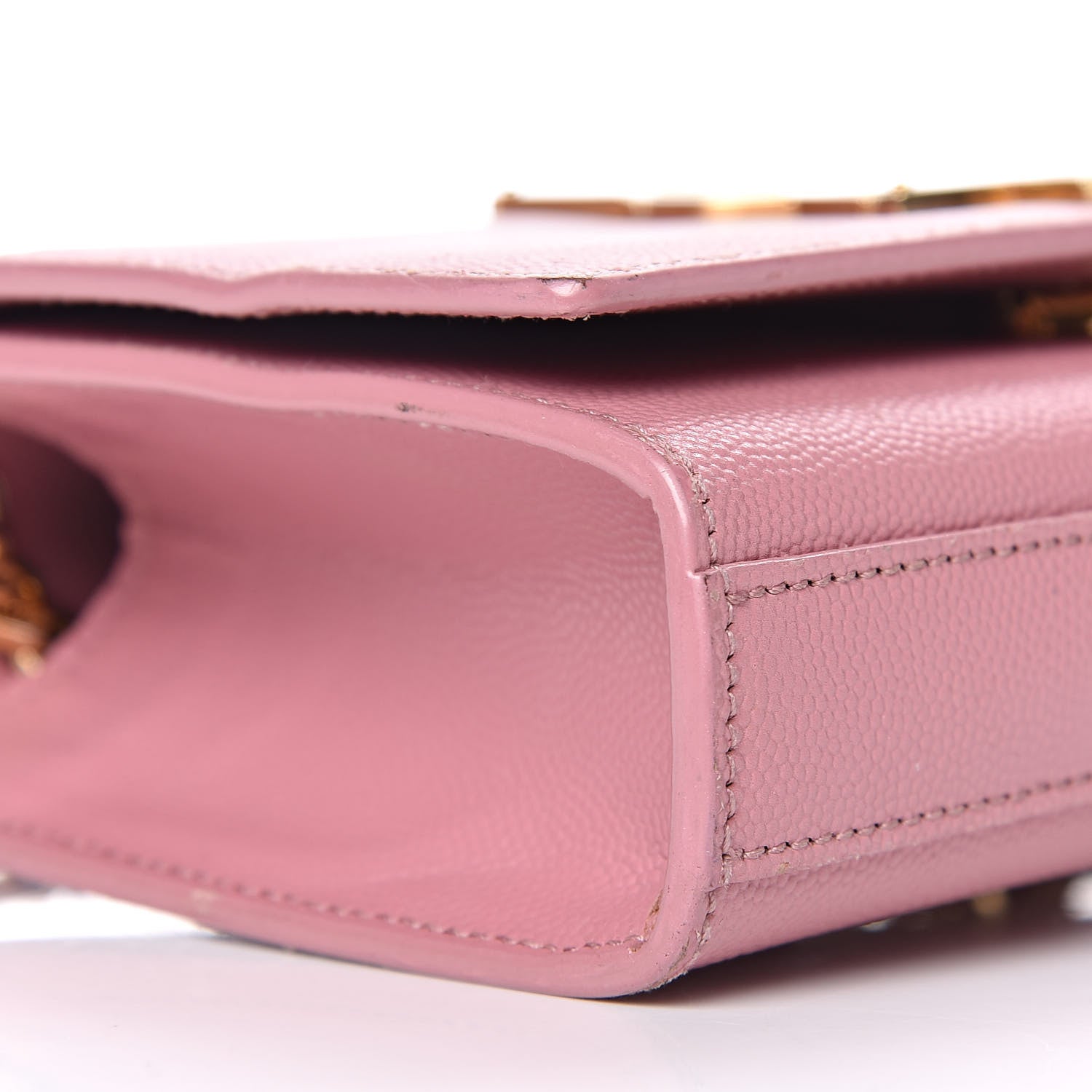 Saint Laurent Grain De Poudre Small Classic Monogram Kate Satchel Old Rose 10 of 16