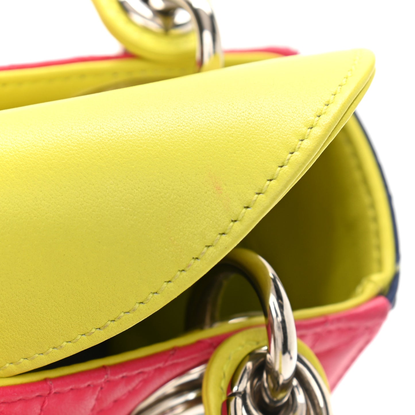Lambskin Cannage Mini Lady Dior Multicolor
