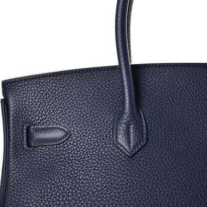Hermes Taurillon Clemence Birkin 35 Bleu Saphir 31 of 38