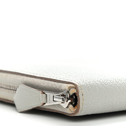 Hermes Chevre Mysore Azap GM Combined Wallet Gris Pale 8 of 9