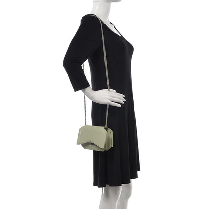 Givenchy Calfskin Bow Cut Chain Wallet Aqua Green 2 of 10