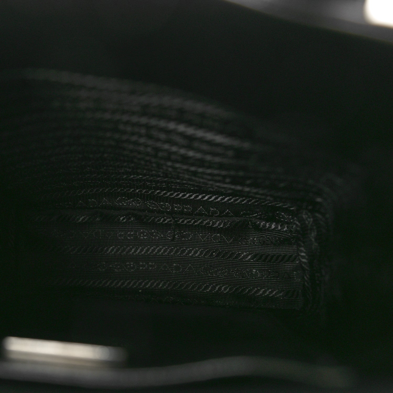 Prada Spazzolato Metal Triangle Logo Small Double Handle Crossbody Tote Black 5 of 10