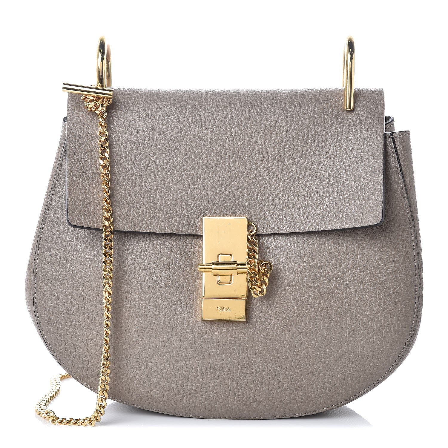 Chloe Grained Lambskin Mini Drew Shoulder Bag Motty Grey 1 of 10