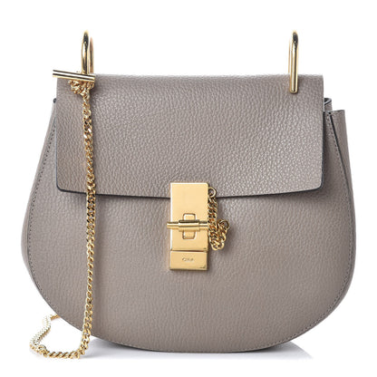 Chloe Grained Lambskin Mini Drew Shoulder Bag Motty Grey 1 of 10