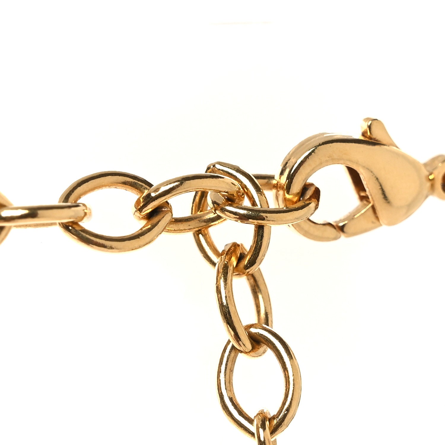 Christian Dior Metal CD Choker Necklace Gold Pink 5 of 8