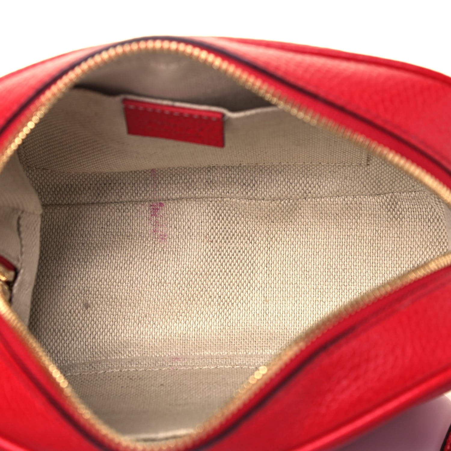 Gucci Pebbled Calfskin Small Soho Disco Bag Tabasco Red 5 of 9