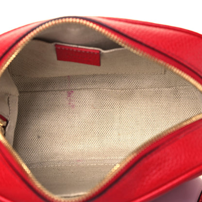 Gucci Pebbled Calfskin Small Soho Disco Bag Tabasco Red 5 of 9