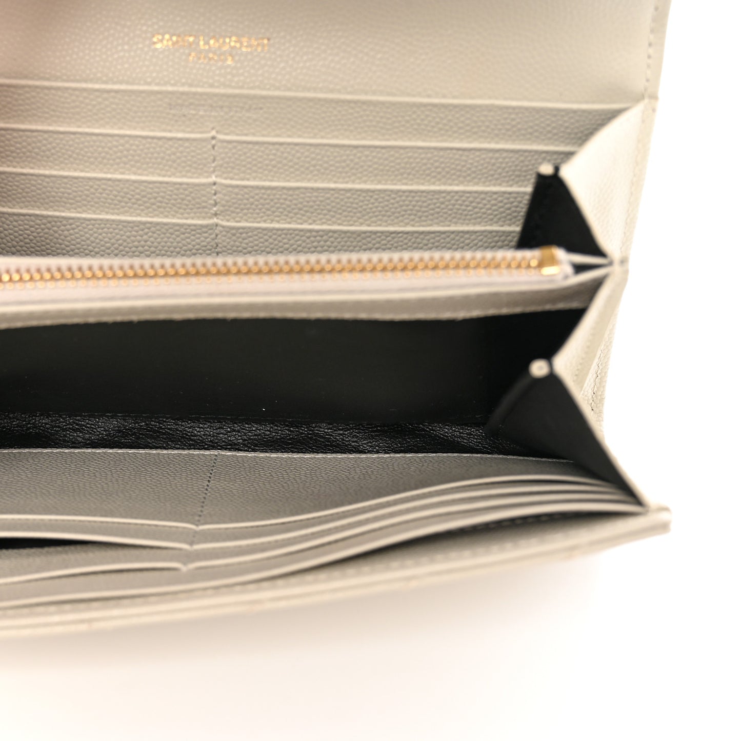 Grain De Poudre Matelasse Chevron Monogram Flap Wallet Crema Soft