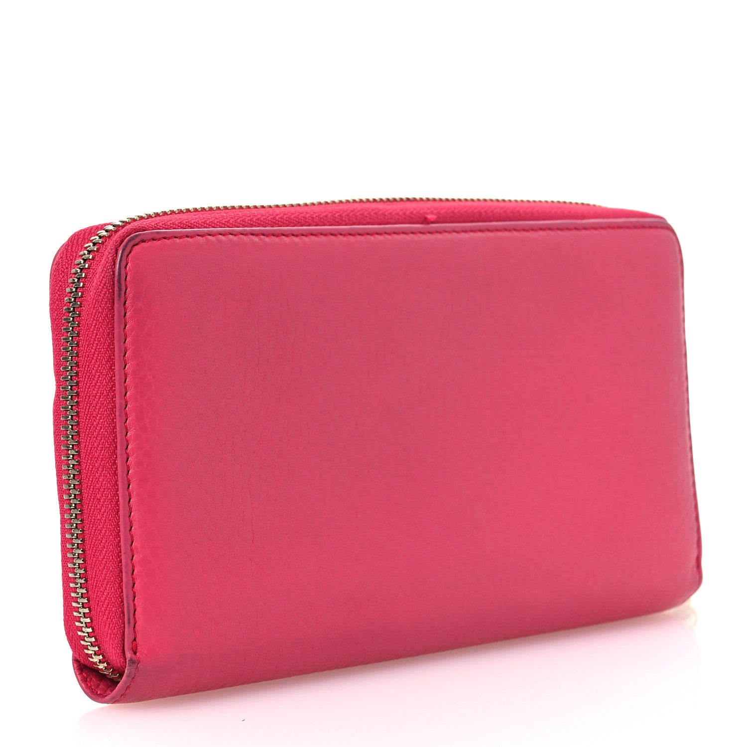 Gucci Pebbled Calfskin Soho Zip Around Wallet Pink 3 of 17