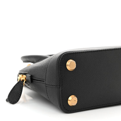 Balenciaga Signature Grained Calfskin XXS Ville Top Handle Bag Black White 9 of 10
