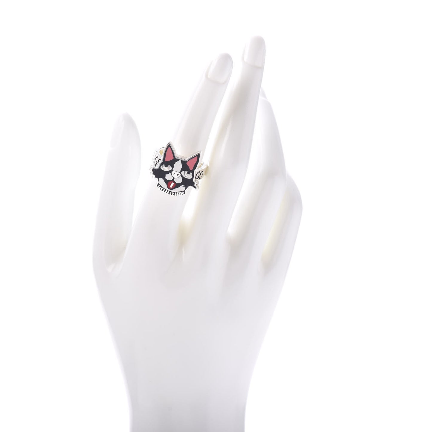 Sterling Silver Enamel Bosco Ring 54 6.75