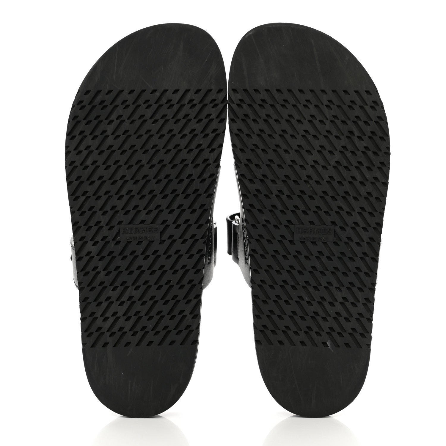 Hermes Calfskin Womens Chypre Sandals 40.5 Black 5 of 9