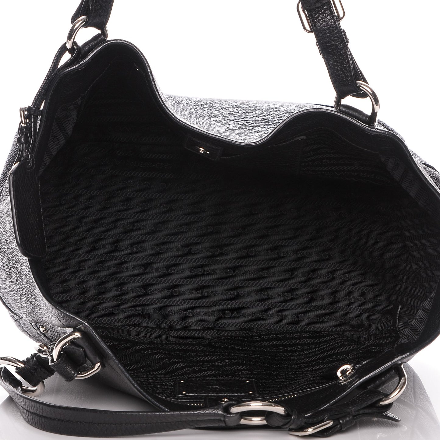 Vitello Daino Shoulder Bag Nero Black