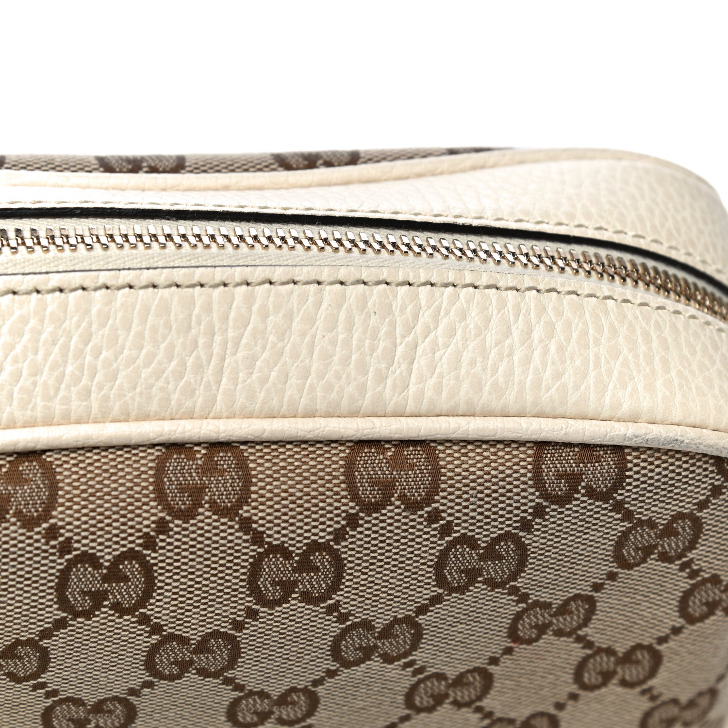 Gucci Monogram Dollar Calfskin Mini Bree Messenger Bag Beige Ebony Avoire 13 of 14