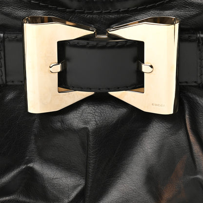 Gucci Calfskin Queen Bow Hobo Black 8 of 12