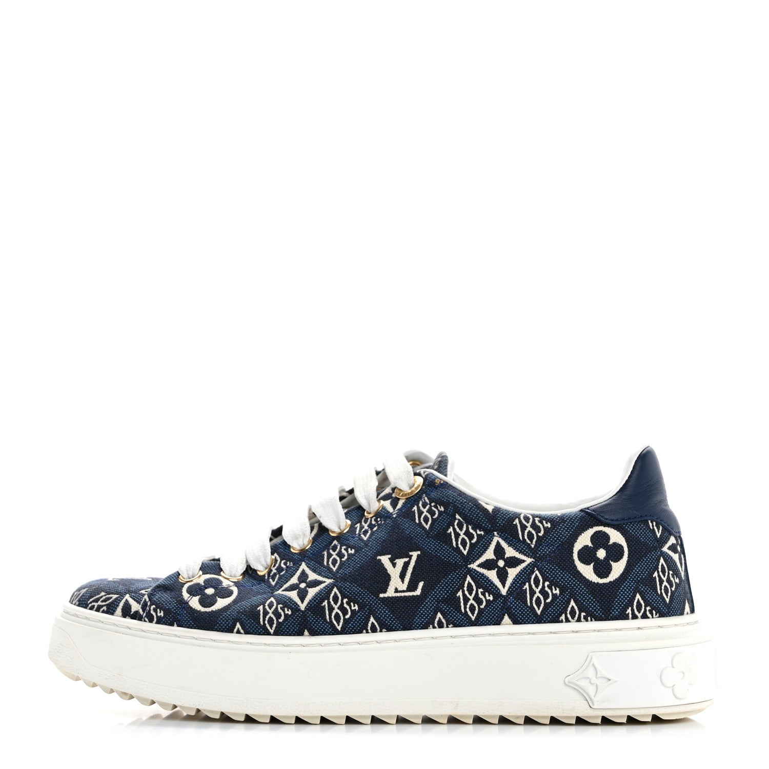 Louis Vuitton Jacquard Since 1854 Time Out Sneakers 36.5 Blue 1 of 12