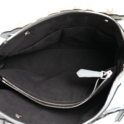 Fendi Vitello Dolce Pearl Scalloped Medium By The Way Boston Bag Grigio Perla 6 of 10