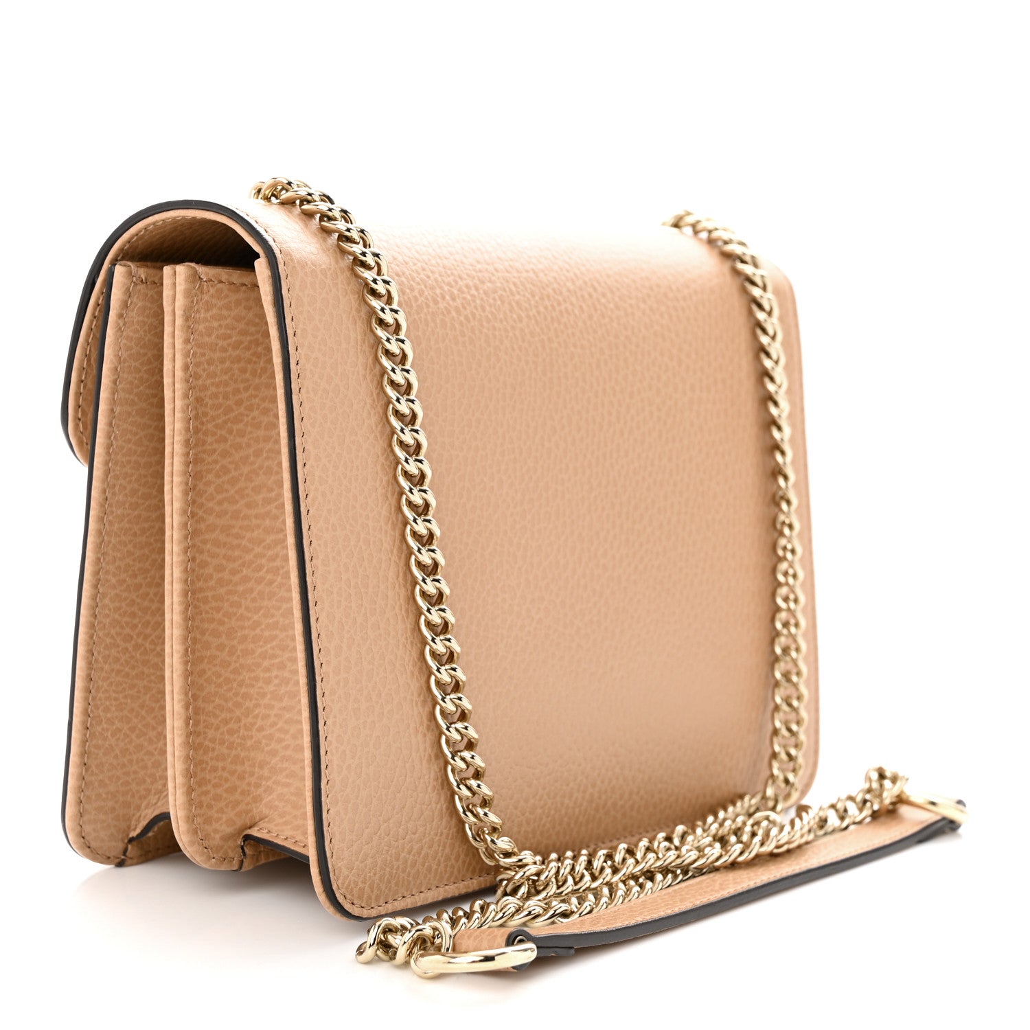 Gucci Dollar Calfskin Small Interlocking G Shoulder Bag Camelia 3 of 10