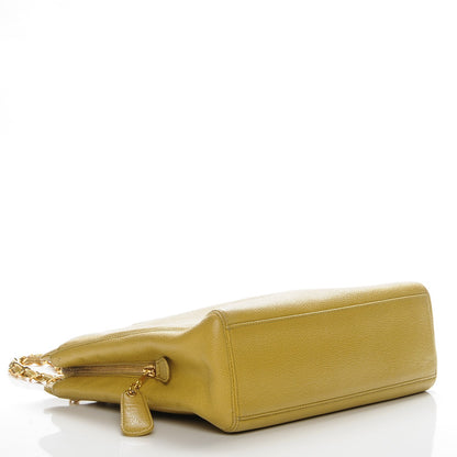 Chanel Caviar Shoulder Bag Yellow 4 of 10