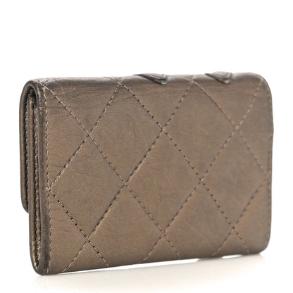Chanel Metallic Calfskin Quilted Cambon Key Holder Case Bronze 3 of 23