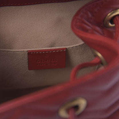 Gucci Calfskin Matelasse GG Marmont Flap Backpack Hibiscus Red 7 of 10