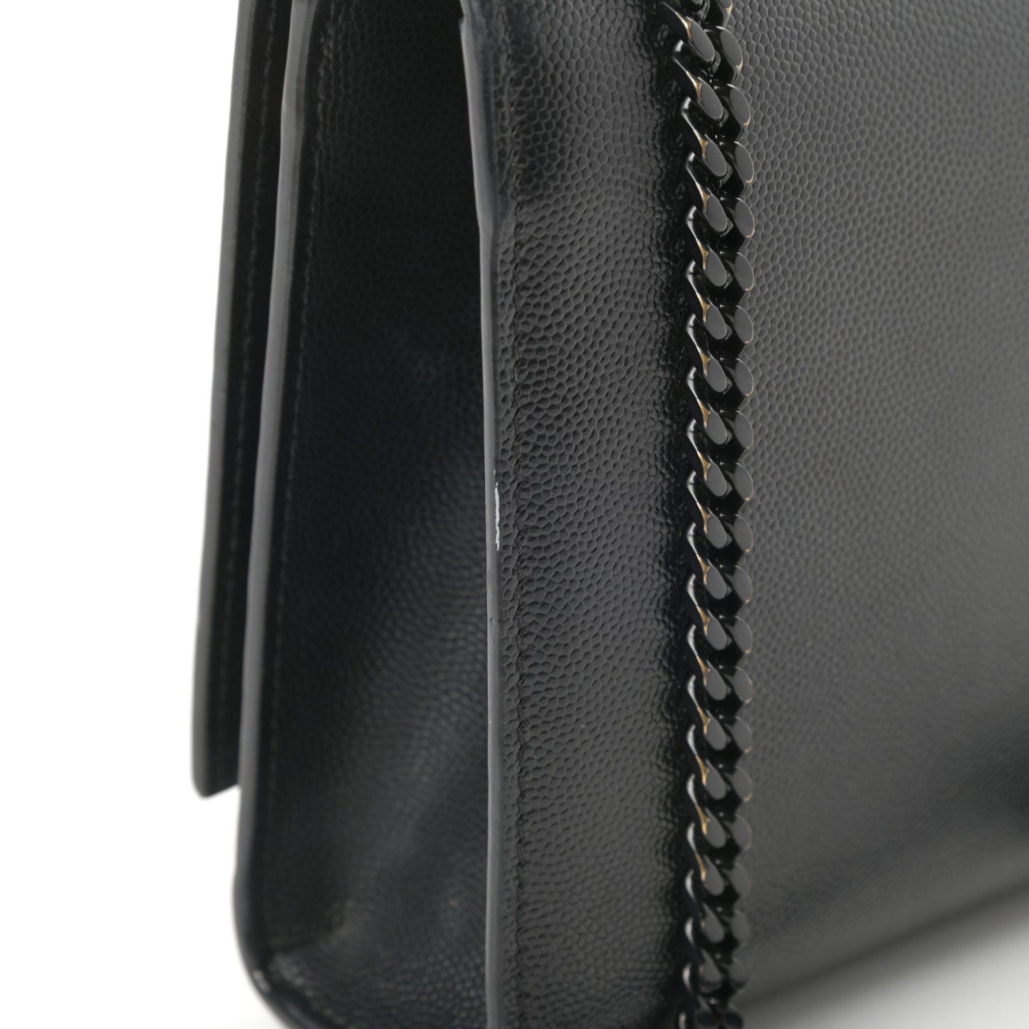 Grain De Poudre Medium Classic Monogram Kate Satchel Black