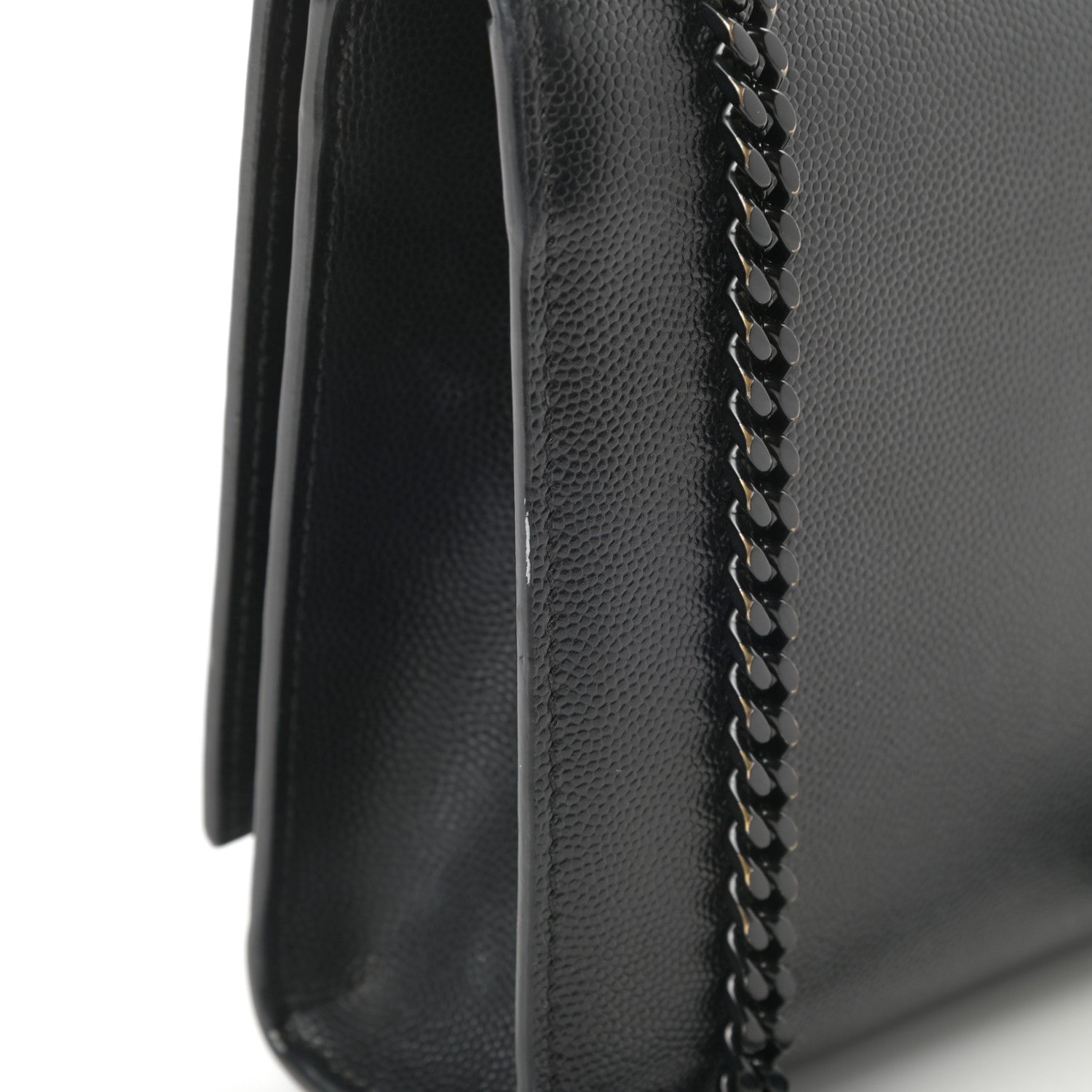 Saint Laurent Grain De Poudre Medium Classic Monogram Kate Satchel Black 17 of 18