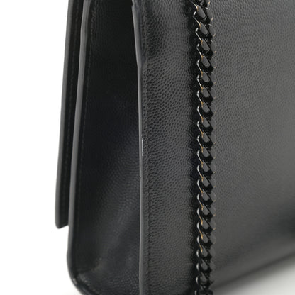 Saint Laurent Grain De Poudre Medium Classic Monogram Kate Satchel Black 17 of 18