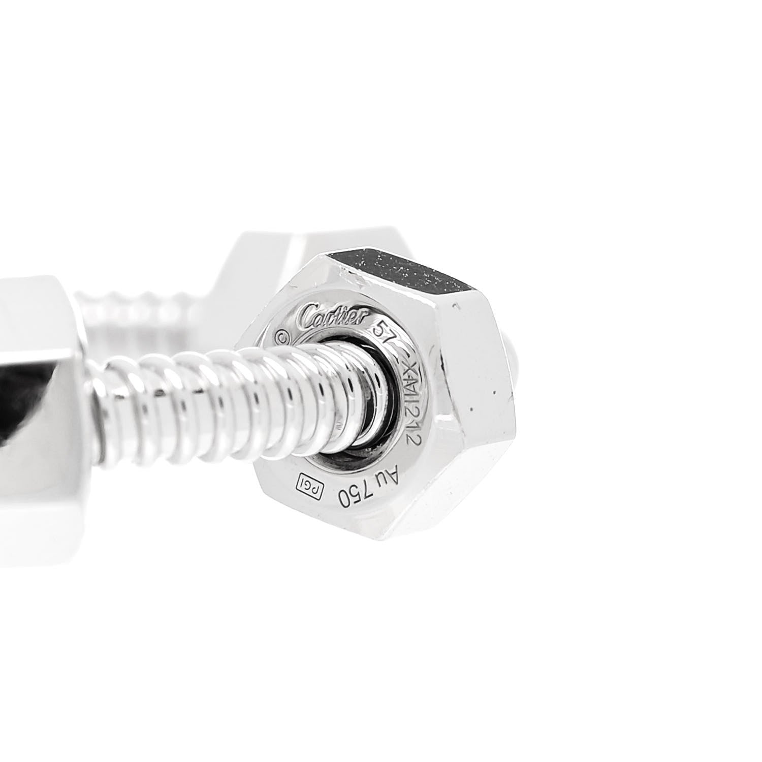 Cartier 18K White Gold Ecrou De Cartier Ring 58 8.5 57 8 4 of 5